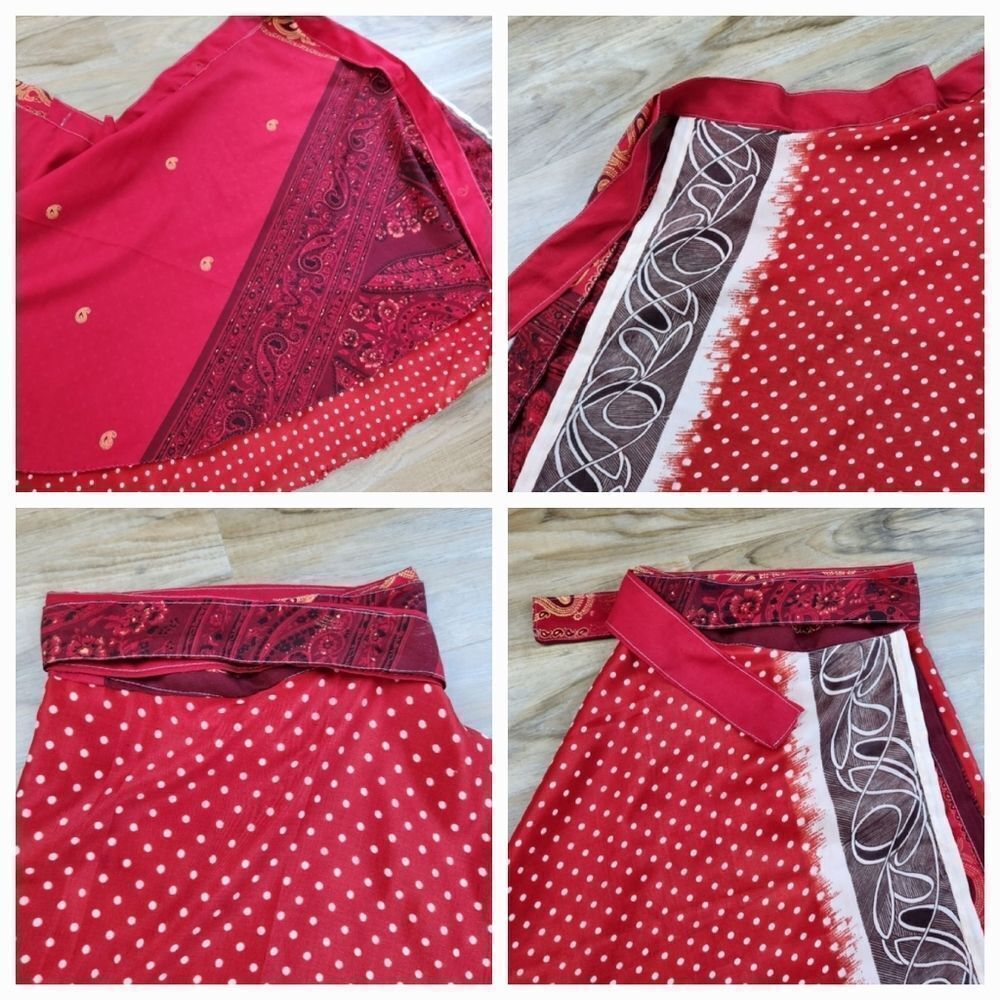 The Magic Wrap Red Print Reversible Convertible D… - image 5